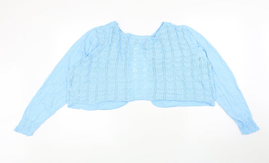 Womens UK Size XL Monsoon Blue Shrug Jumper