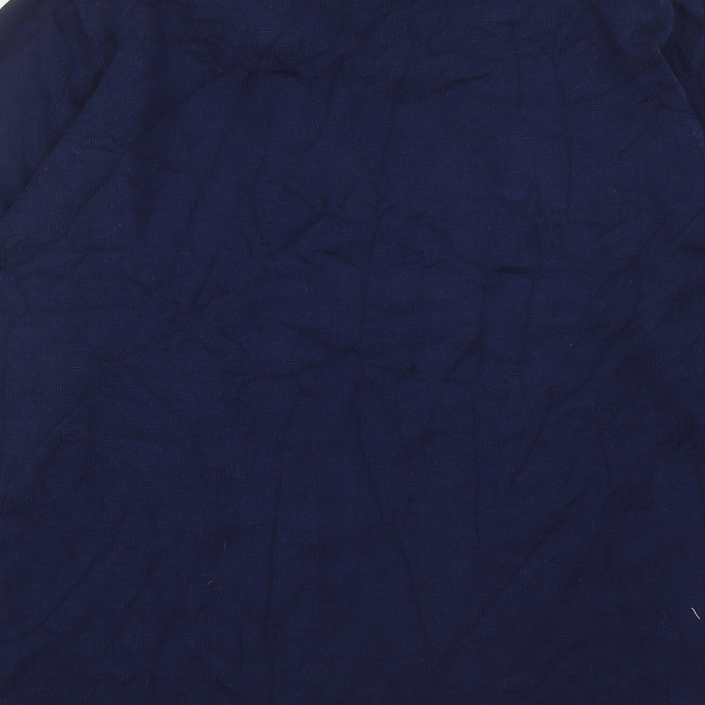 First Avenue Womens Blue Round Neck Viscose Pullover Jumper Size S