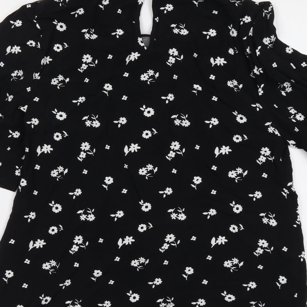 Womens UK Size 6 Marks and Spencer Black Basic Blouse