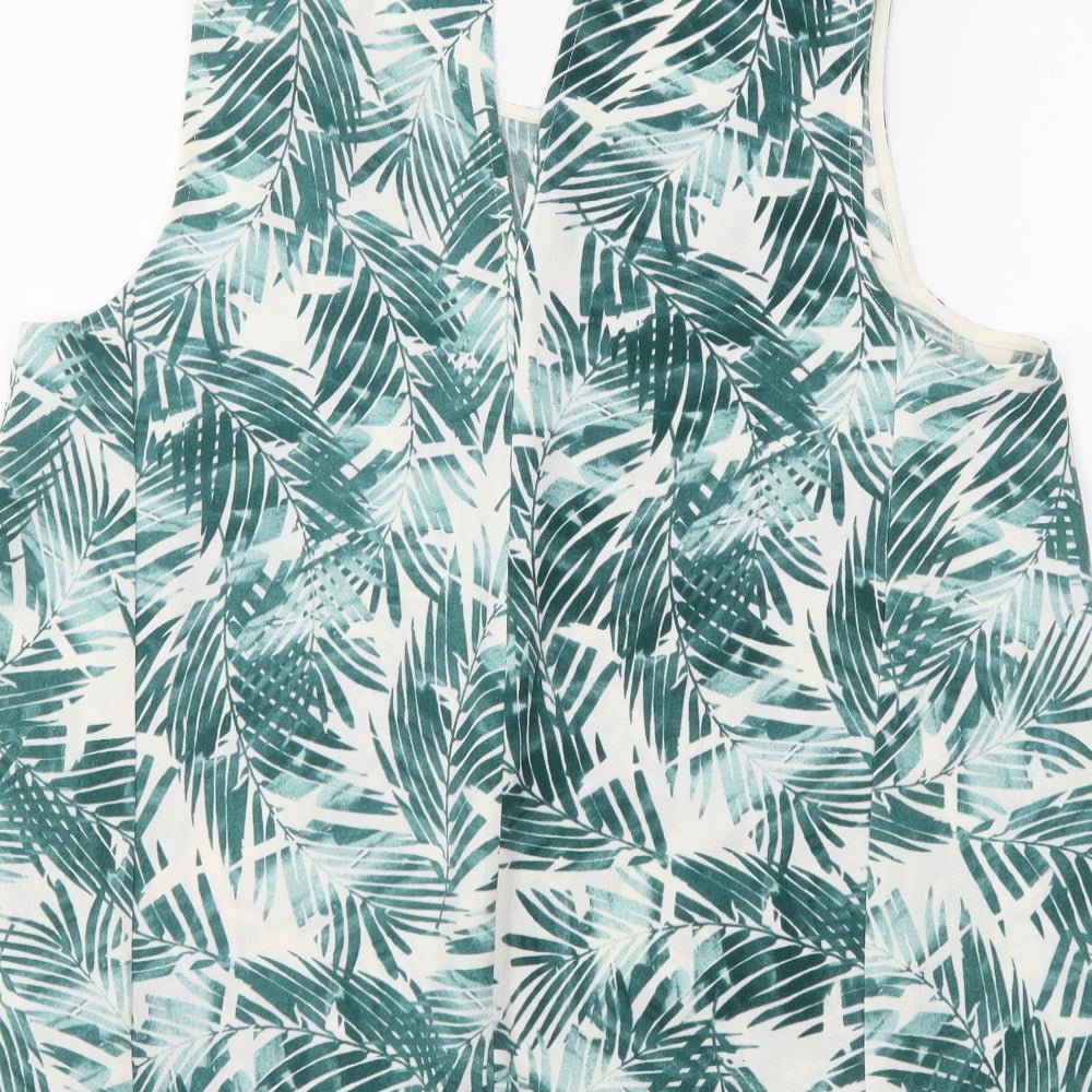 Womens UK Size M ICHI Green Basic Tank