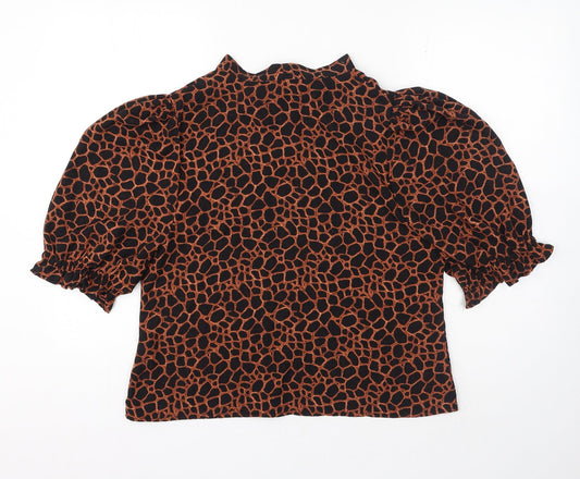 Womens UK Size L LOSTSTOCK Black Basic Blouse