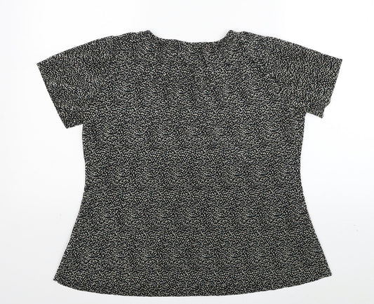Womens UK Size 12 Marks and Spencer Black Basic T-Shirt