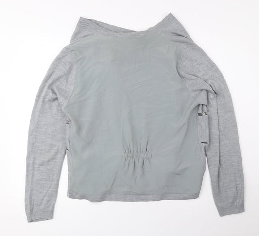 Womens UK Size 14 Per Una Grey Cardigan Jumper