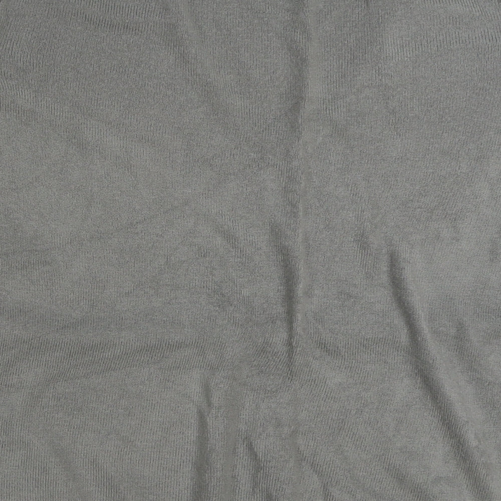 Primark Womens Grey V-Neck Acrylic Pullover Jumper Size M
