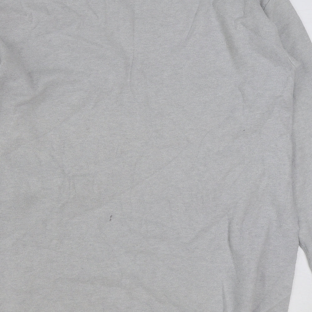 TU Womens Grey Round Neck Acrylic Pullover Jumper Size 14