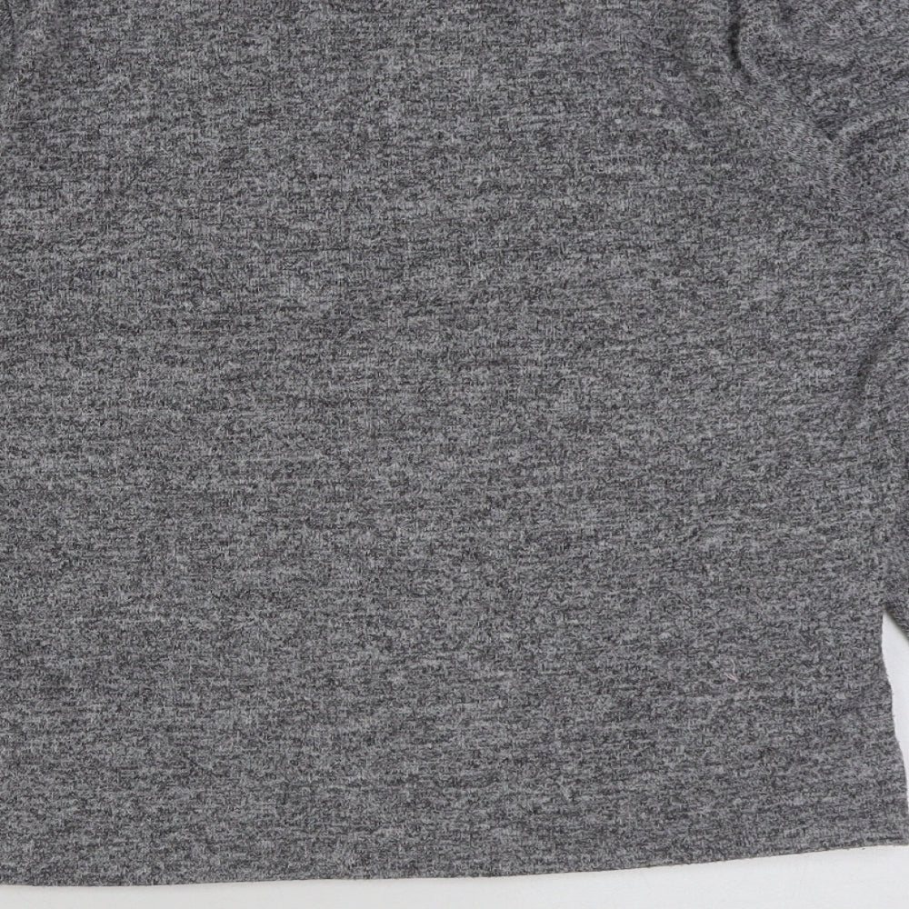 New Look Womens Grey Polyester Pullover Sweatshirt Size M Pullover