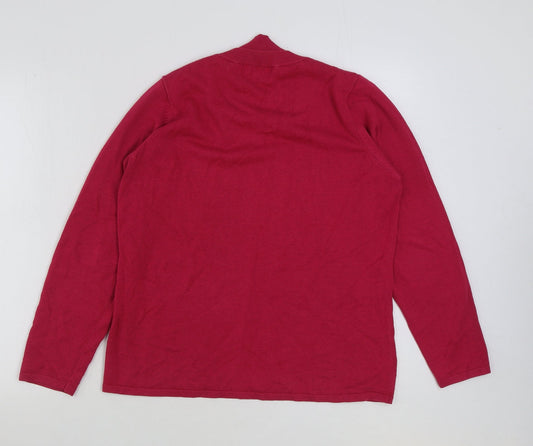 Womens UK Size L Signature Pink Pullover Jumper