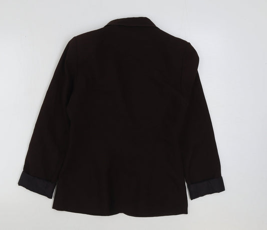 Dorothy Perkins Womens Brown Polyester Jacket Blazer Size 8