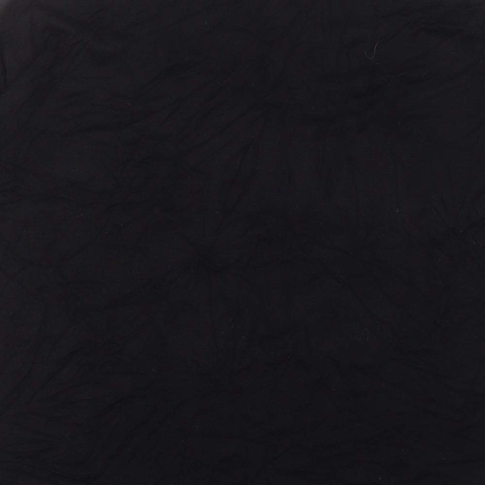 Matalan Womens Black Viscose Jumper Dress Size 12 Crew Neck Pullover