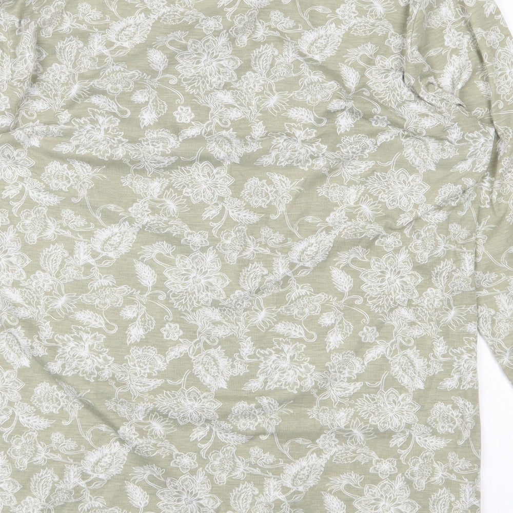 Womens UK Size M Isle Essentials Green Basic Blouse
