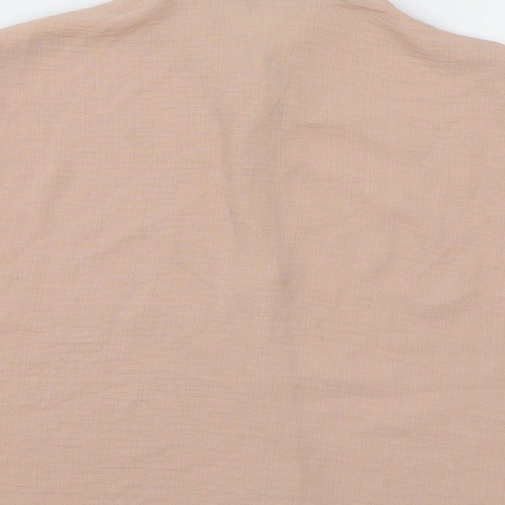 Womens UK Size 10 Peacocks Pink Cropped Button-Up