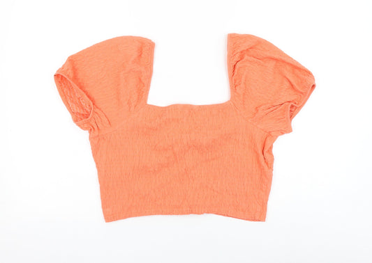 Womens UK Size 18 New Look Pink Cropped Blouse