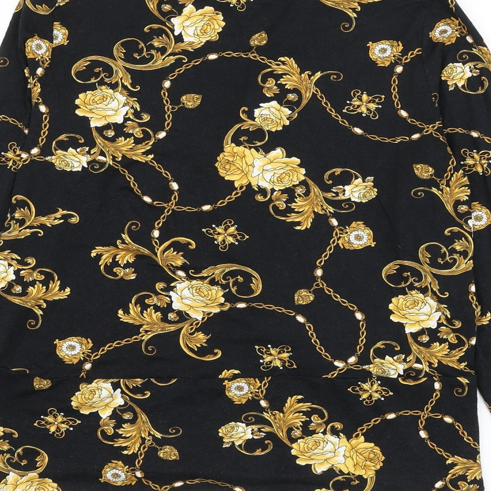 Womens UK Size 12 Dorothy Perkins Black Basic Blouse