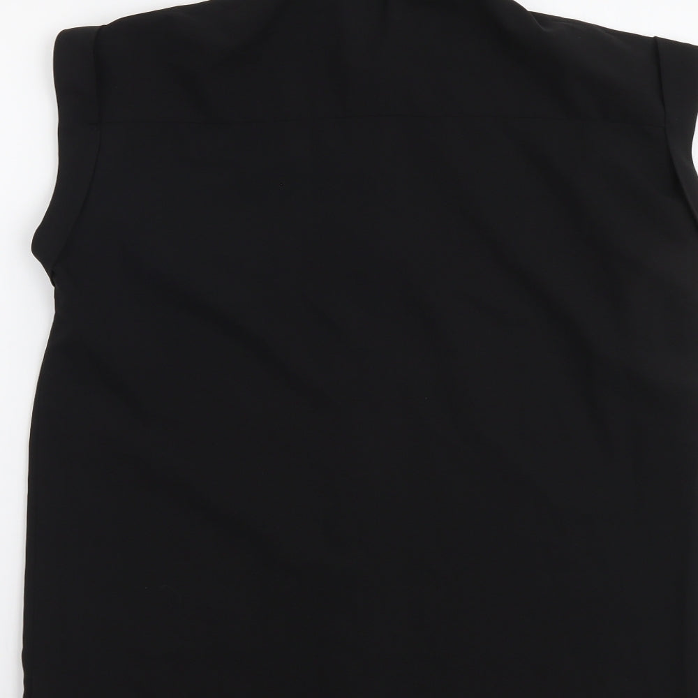 Womens UK Size 10 Atmosphere Black Basic Button-Up