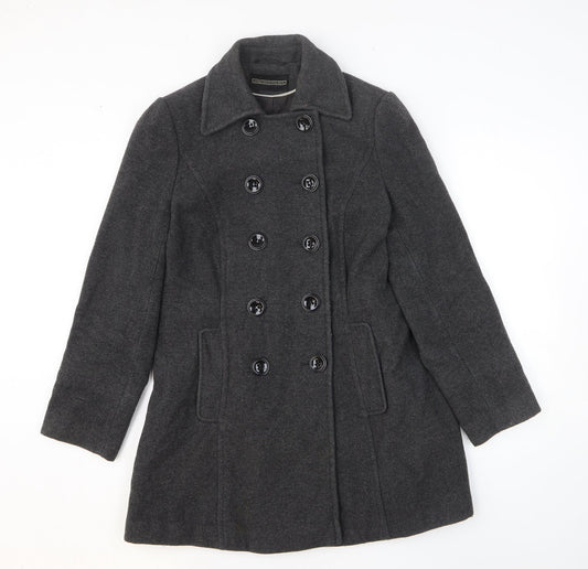 Womens UK Size 12 BHS Grey Overcoat