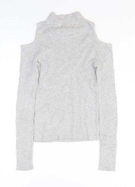 Womens UK Size 6 Atmosphere Grey Basic T-Shirt