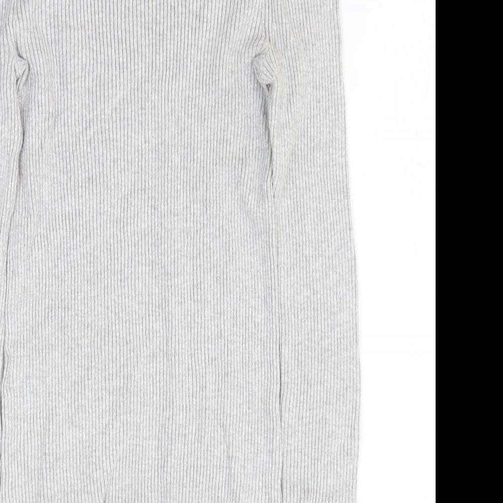 Womens UK Size 6 Atmosphere Grey Basic T-Shirt