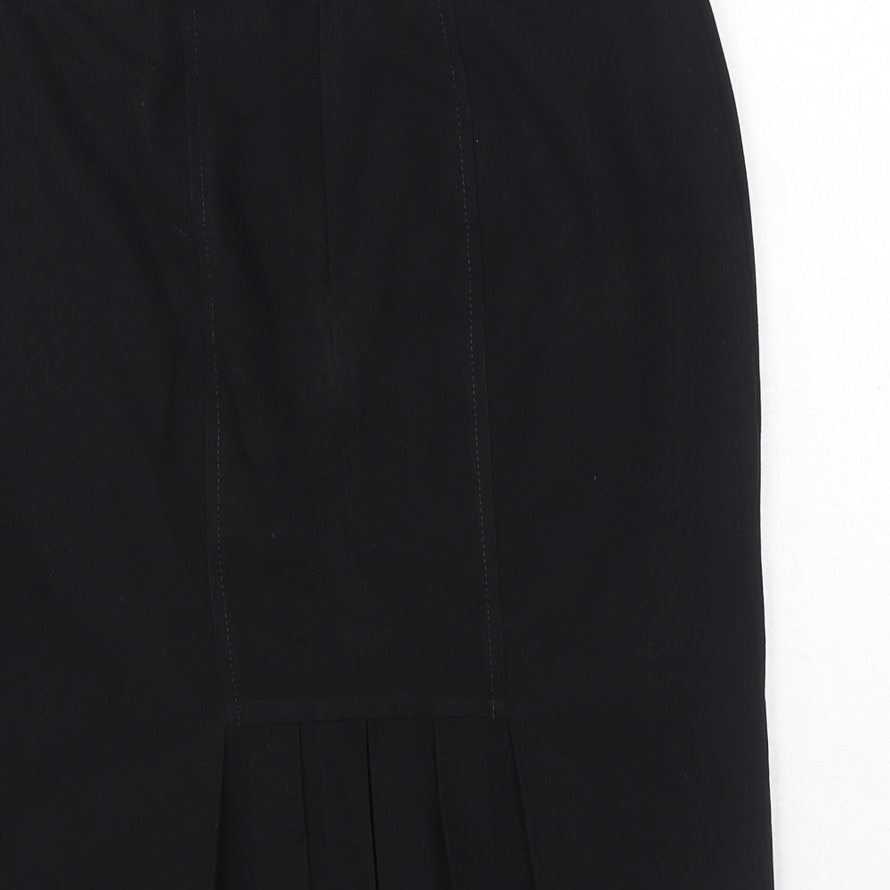 Debenhams Womens Black Polyester A-Line Skirt Size 6 Zip