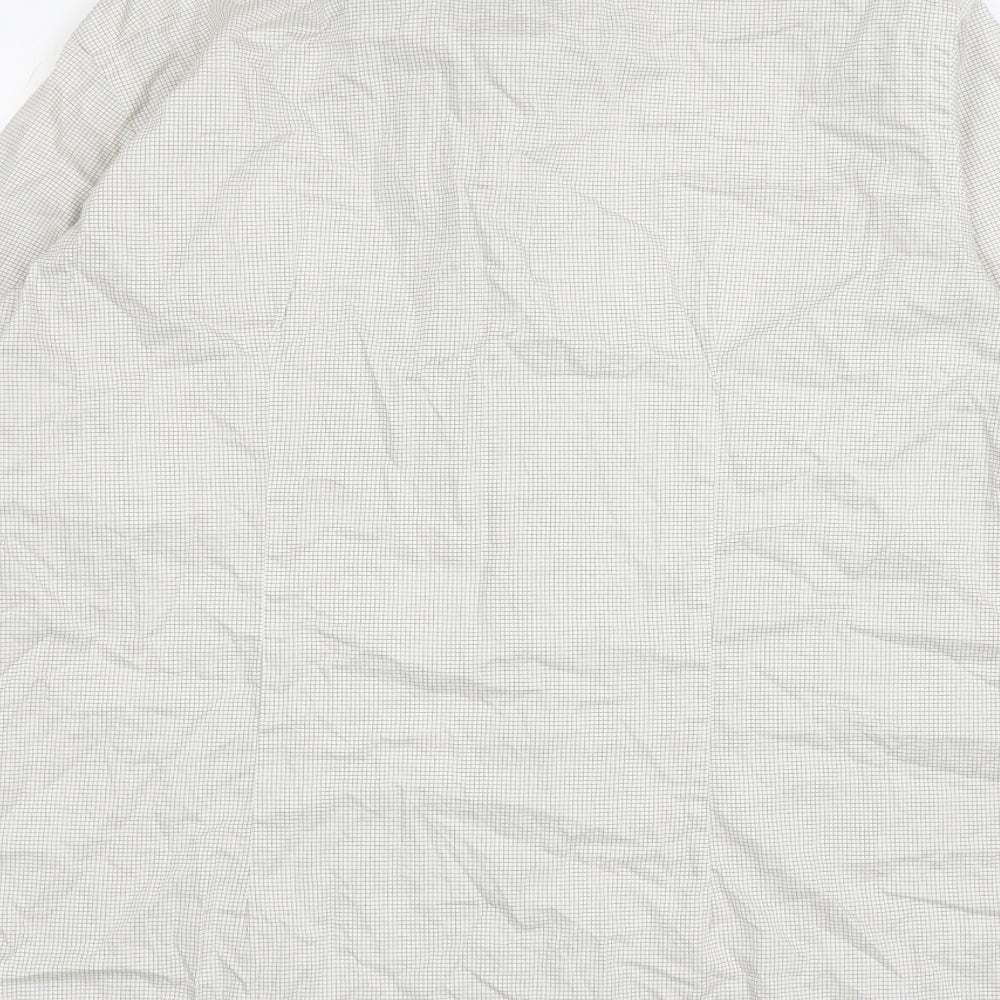 Strellson Mens Beige Plaid Polyester Button-Up Size 16.5 Collared Button