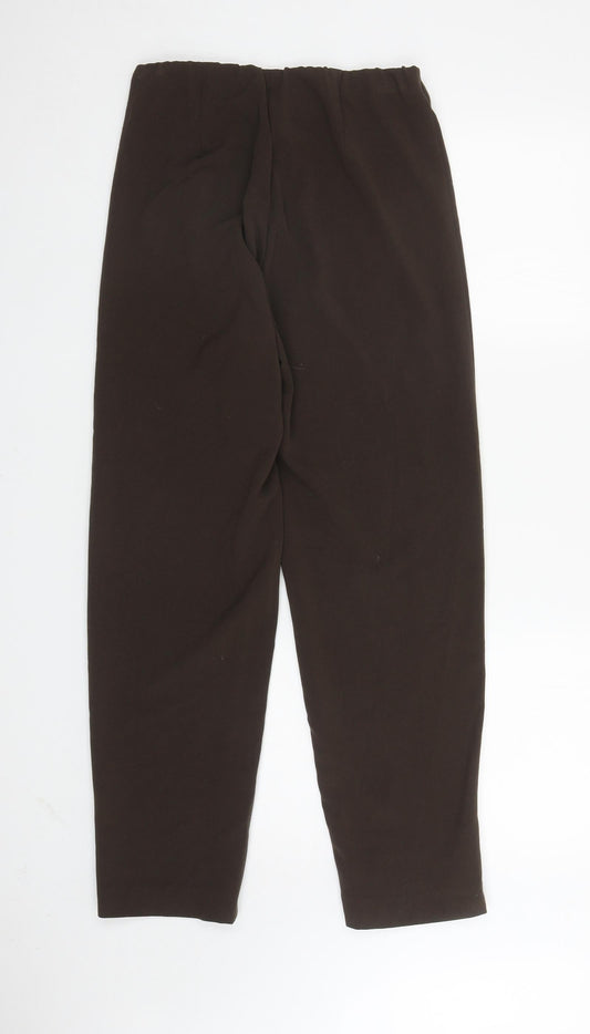 Classics Womens Brown Polyester Trousers Size 12 L29 in Regular