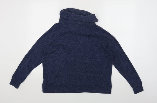 TU Womens Blue Roll Neck Polyester Pullover Jumper Size 8