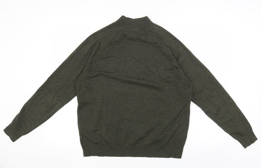 Primark Womens Green High Neck Polyester Pullover Jumper Size L