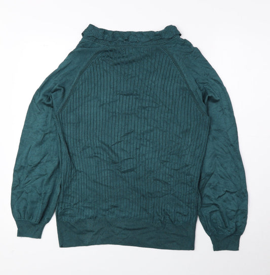 Womens UK Size 14 NEXT Green Pullover Jumper