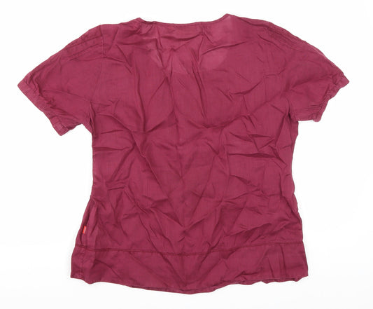 Womens UK Size 14 Jackpot Purple Basic Blouse