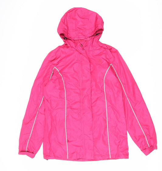 Womens UK Size 8 Crane Pink Windbreaker Coat