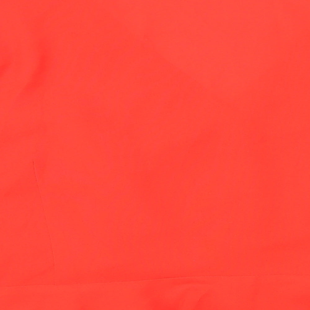 Boohoo Womens Red Polyester Cropped Blouse Size 18 V-Neck