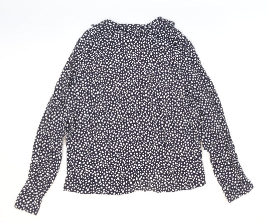 Womens UK Size 8 Marks and Spencer Blue Basic Button-Up