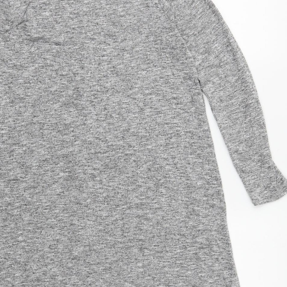 Atmosphere Womens Green Houndstooth Polyester A-Line Size 8 Mock Neck Pullover