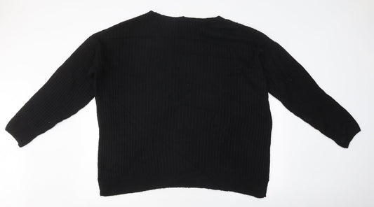 Womens UK Size L New Look Black Pullover Jumper