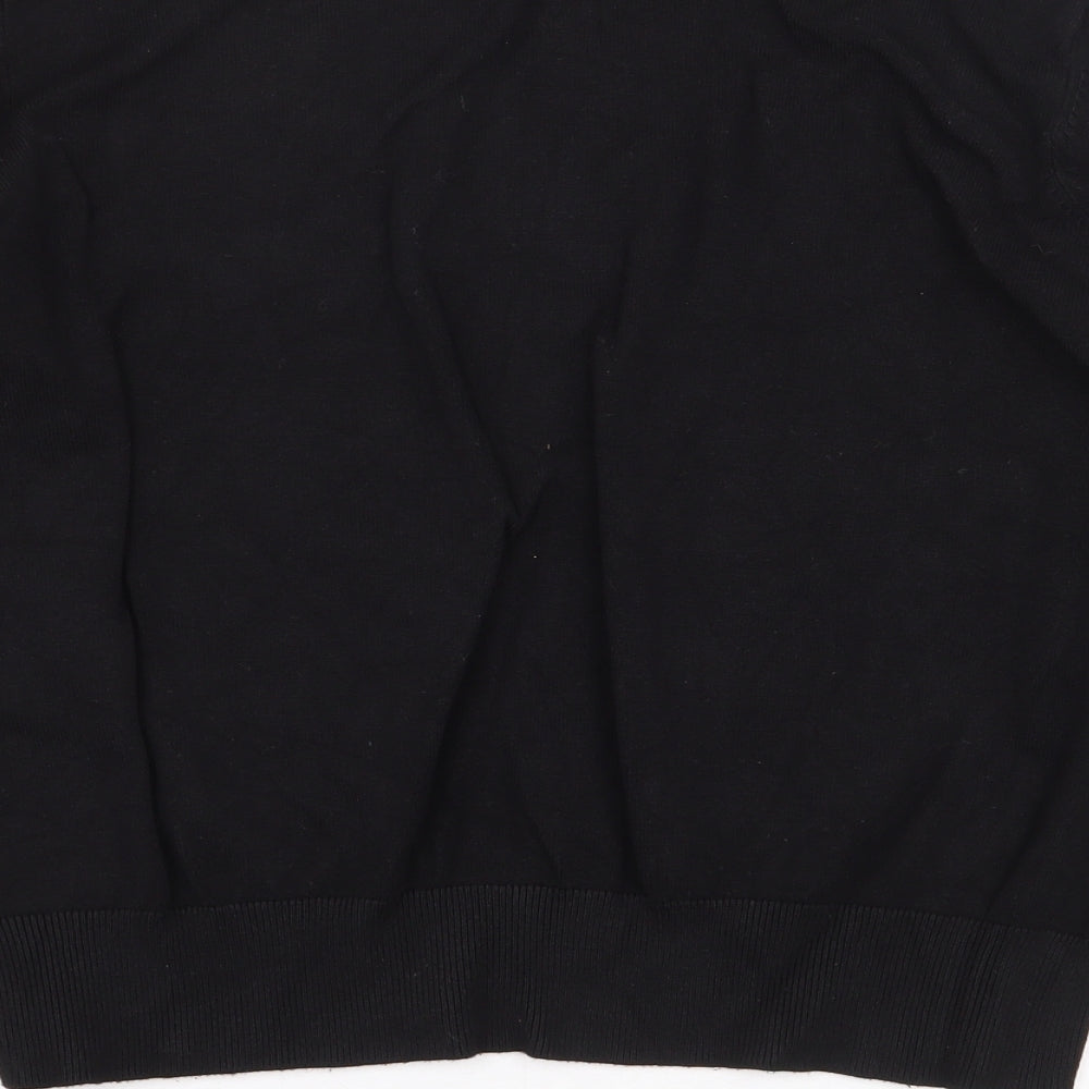 H&M Womens Black Viscose Pullover Sweatshirt Size L Pullover