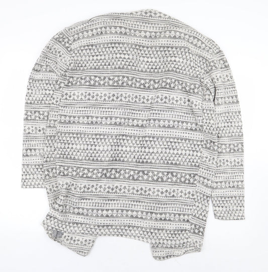 Womens UK Size 10 New Look Grey Cardigan Jumper