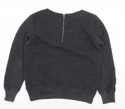 Gap Womens Grey Polyester Pullover Sweatshirt Size M Zip