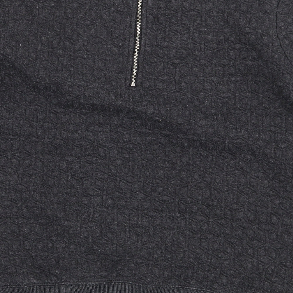 Gap Womens Grey Polyester Pullover Sweatshirt Size M Zip