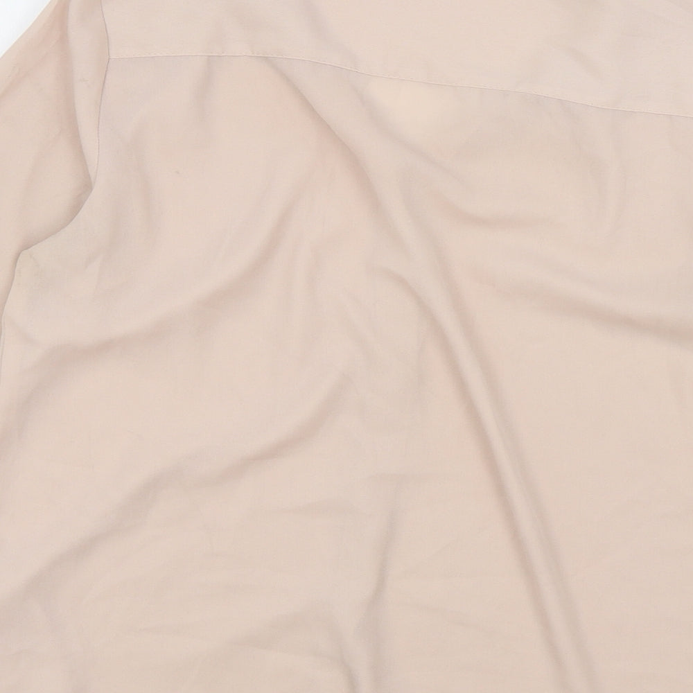 Atmosphere Womens Pink Polyester Basic Button-Up Size 12 Collared