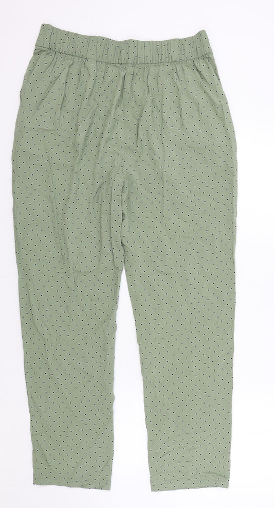 Womens UK Size 12 Marks and Spencer Regular Fit Bloomer Green Trousers