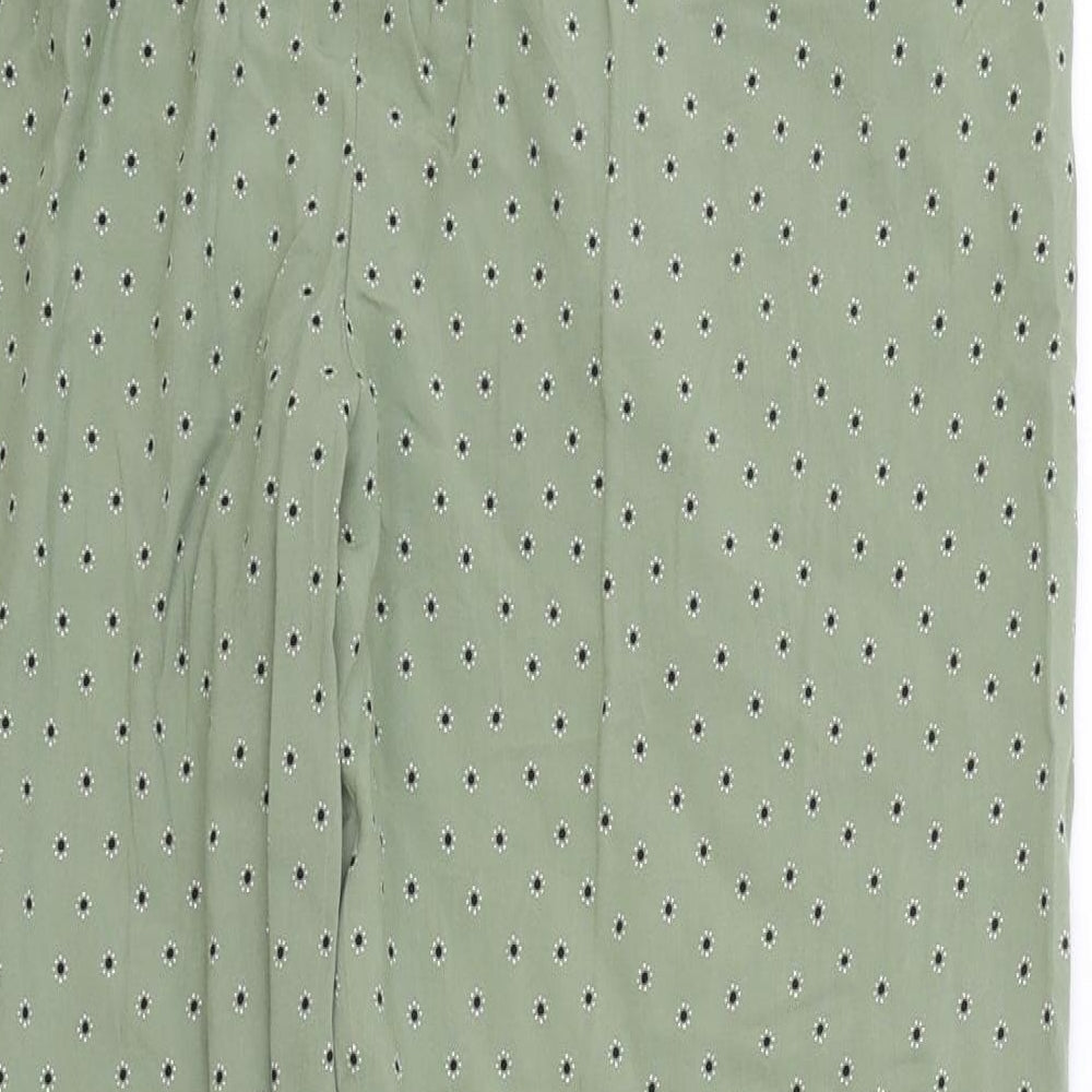Womens UK Size 12 Marks and Spencer Regular Fit Bloomer Green Trousers