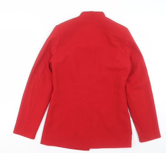Kaleidoscope Womens Red Jacket Blazer Size 10 Button