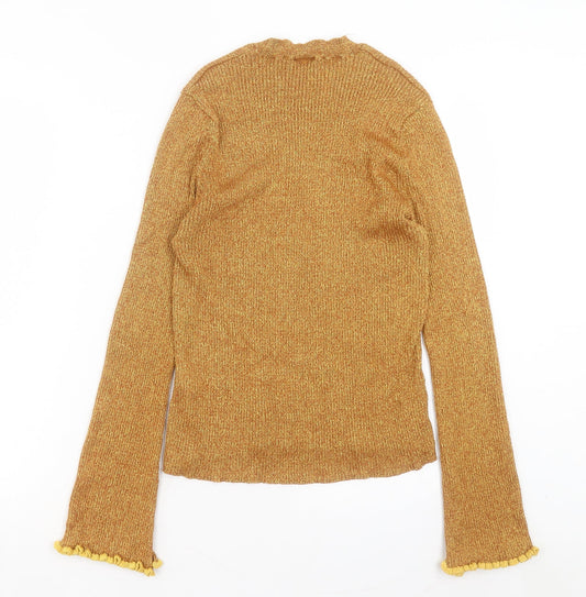Womens UK Size 16 Topshop Yellow Pullover Jumper