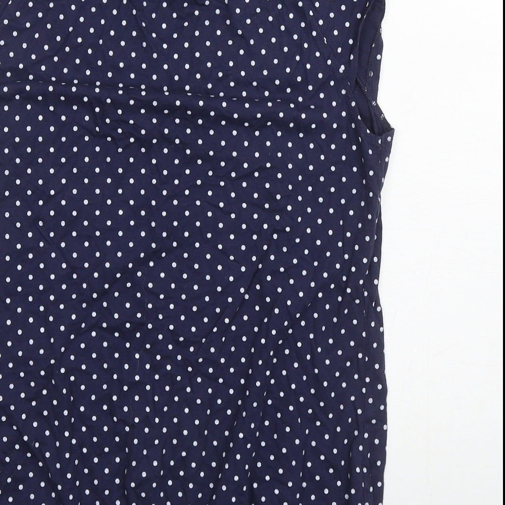 Womens UK Size 14 Papaya Blue Basic Tank