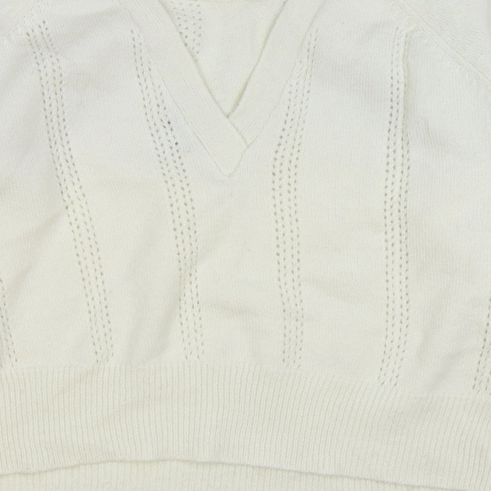 Womens UK Size L Preworn Ivory Pullover Jumper