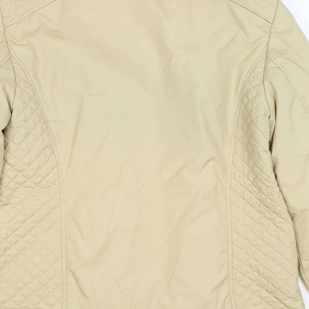 Gerry Weber Womens Beige Quilted Coat Size 12 Snap