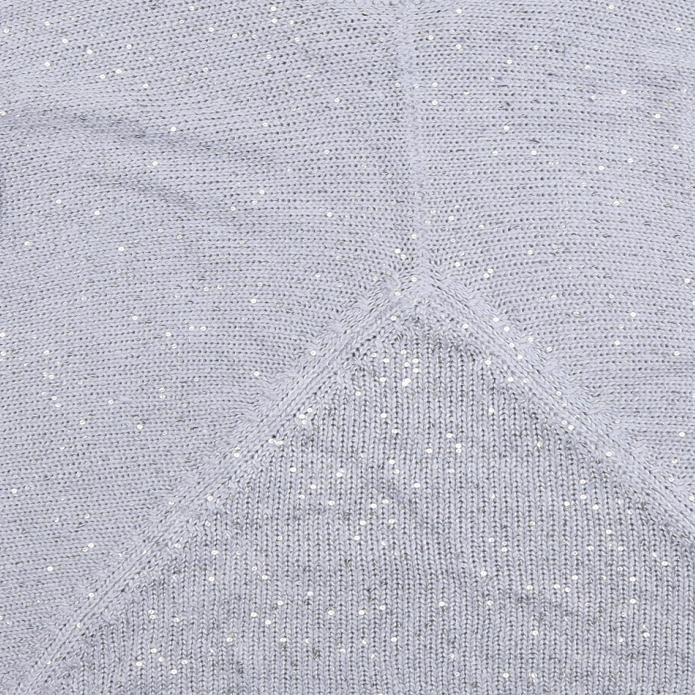 Aftershock Womens Blue Round Neck Acrylic Pullover Jumper Size L