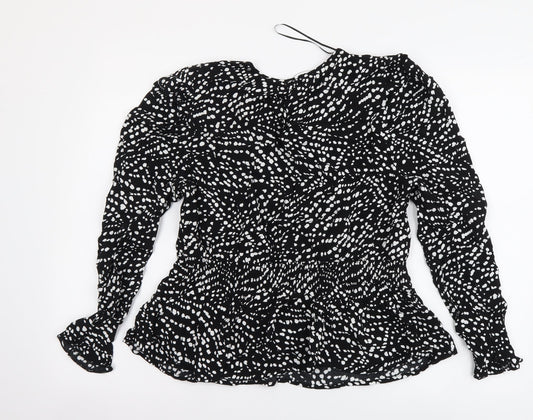 Womens UK Size 12 Marks and Spencer Black Basic Blouse