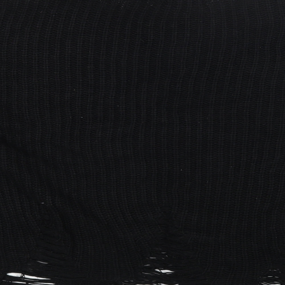 Primark Womens Black Round Neck Acrylic Pullover Jumper Size 10