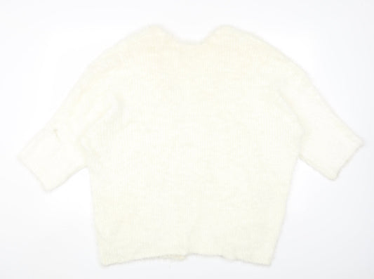 Womens UK Size M H&M Ivory Cardigan Jumper