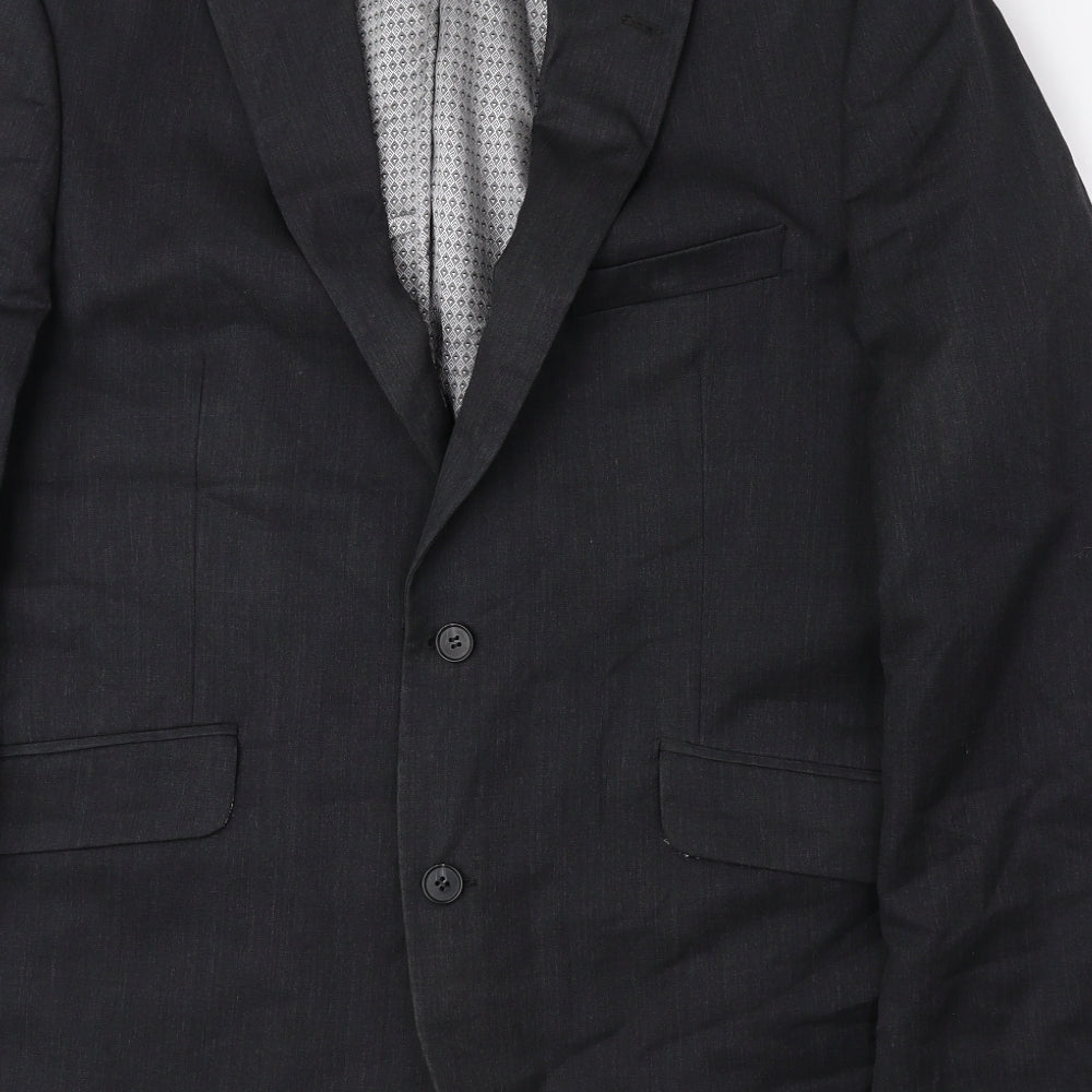 Mens UK Size 42 Preworn Regular Grey Suit Jacket